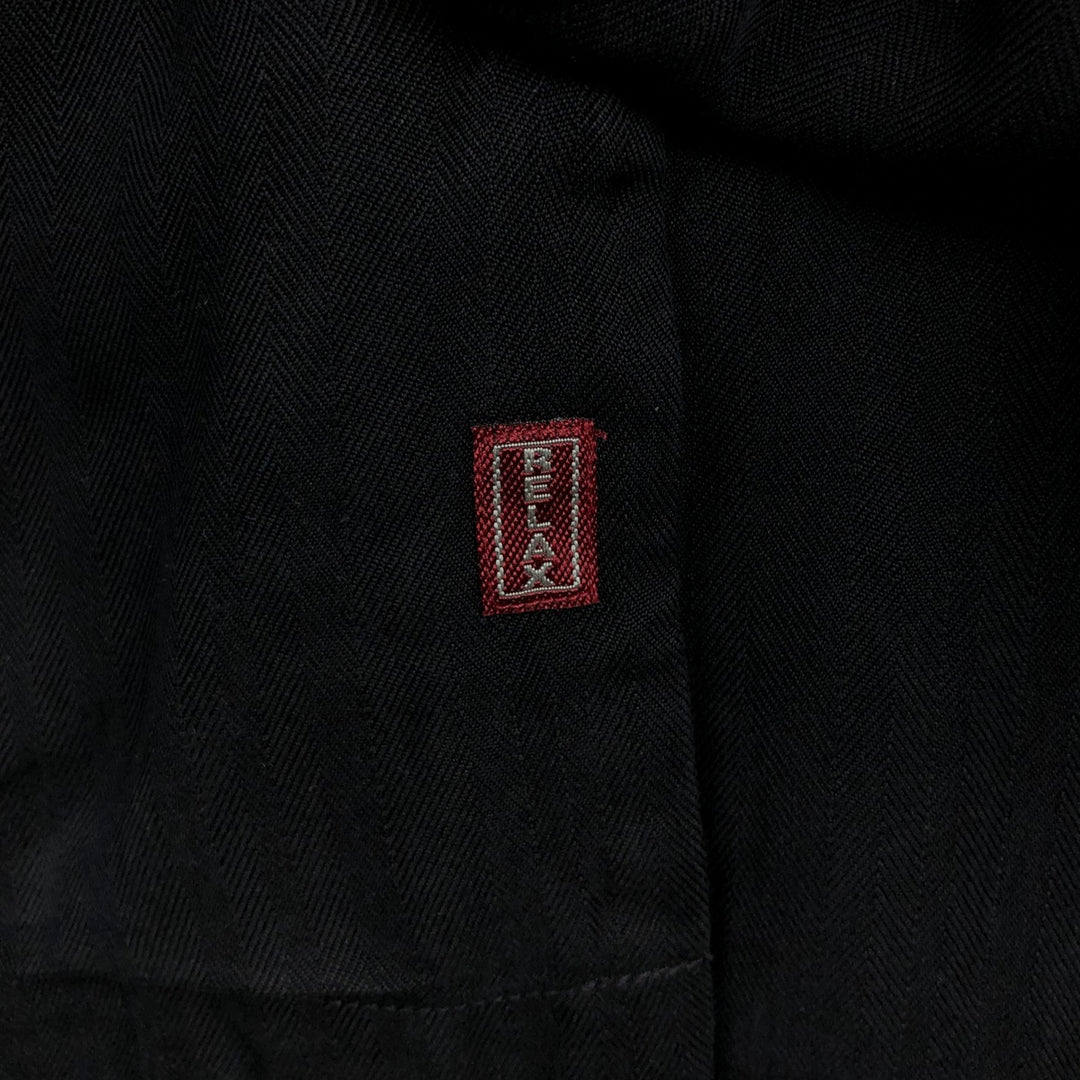 Tommy Bahama Relax Short-Sleeve Open-Collar Silk Shirt, Boxy Fit, Men's Size L (approx.) silk black type Vintage Second Hand
