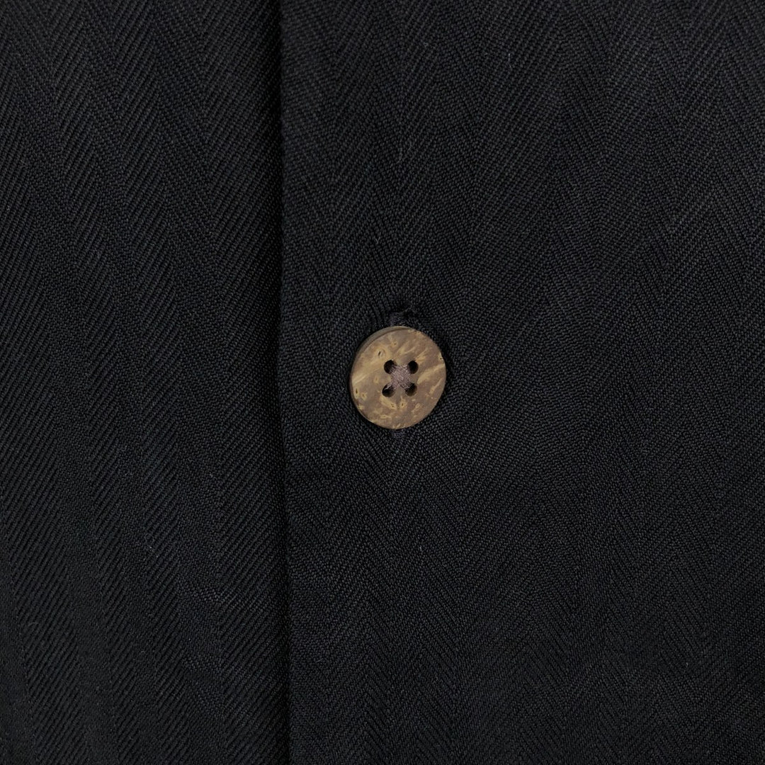 Tommy Bahama Relax Short-Sleeve Open-Collar Silk Shirt, Boxy Fit, Men's Size L (approx.) silk black type Vintage Second Hand