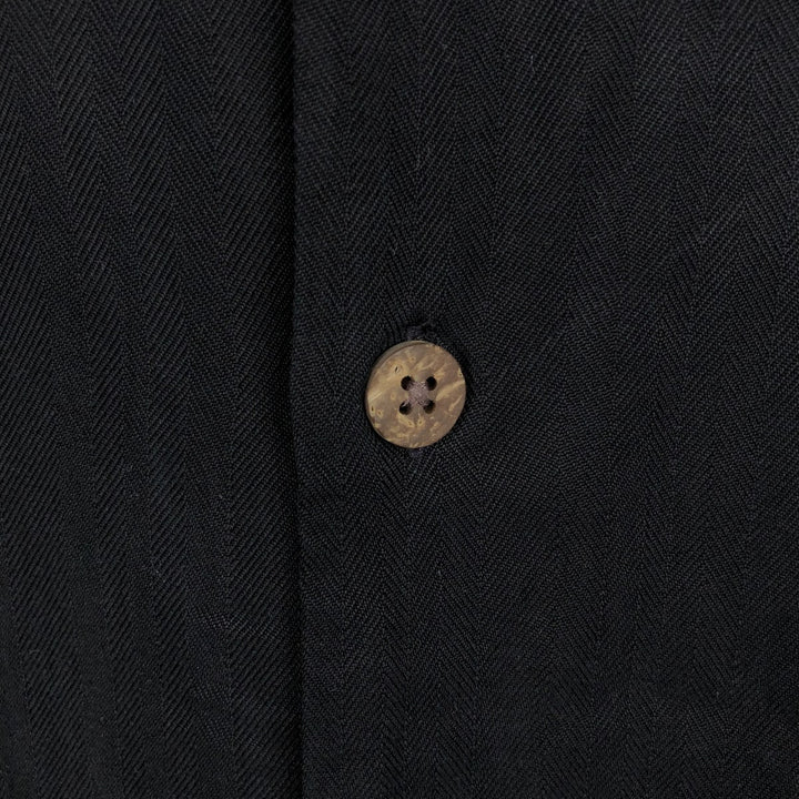 Tommy Bahama Relax Short-Sleeve Open-Collar Silk Shirt, Boxy Fit, Men's Size L (approx.) silk black type Vintage Second Hand