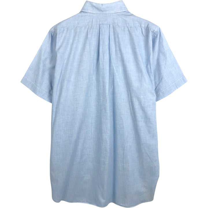 Brooks Brothers MAKERS Short-Sleeve Button-Down Shirt, Men's Size L (approx.) cotton Blue type light blue Vintage Second Hand