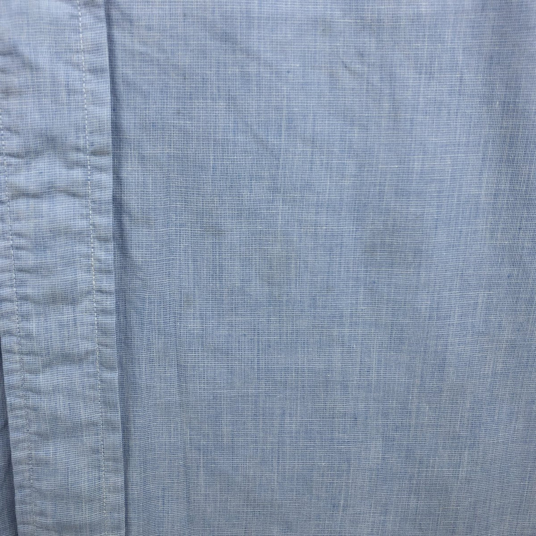 Brooks Brothers MAKERS Short-Sleeve Button-Down Shirt, Men's Size L (approx.) cotton Blue type light blue Vintage Second Hand