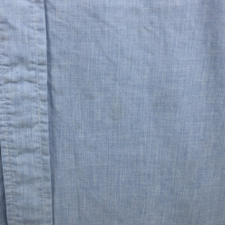 Brooks Brothers MAKERS Short-Sleeve Button-Down Shirt, Men's Size L (approx.) cotton Blue type light blue Vintage Second Hand