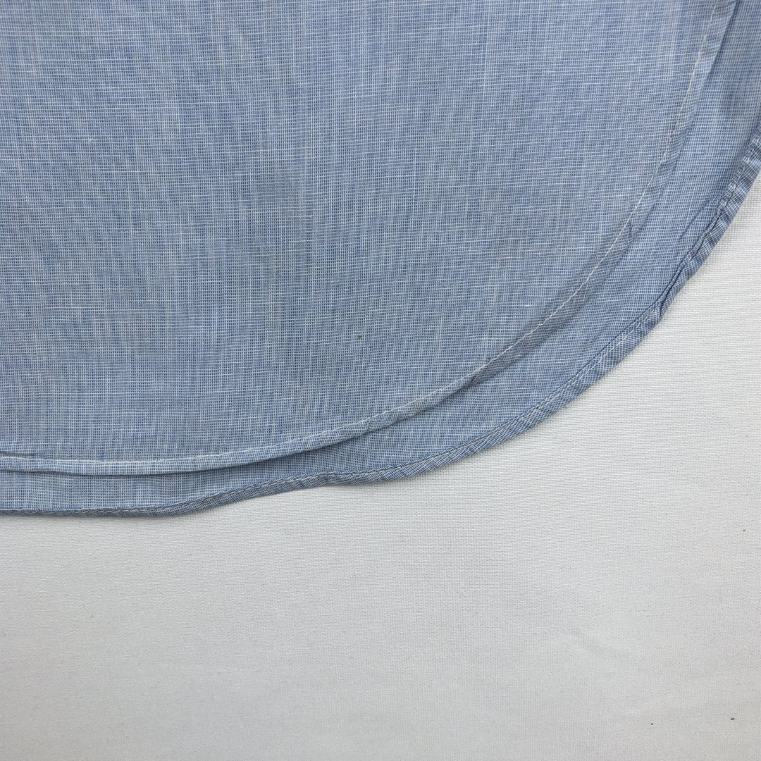 Brooks Brothers MAKERS Short-Sleeve Button-Down Shirt, Men's Size L (approx.) cotton Blue type light blue Vintage Second Hand