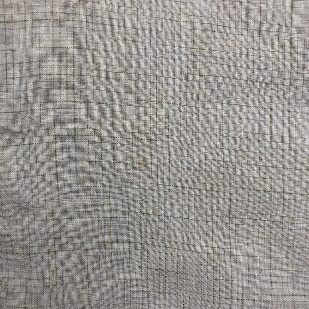 2000'S Patagonia 53141S7 Check Pattern Short-Sleeve Hemp Shirt, Boxy Shirt, Men's Size XL (approx.) Hemp unbleached Vintage Second Hand