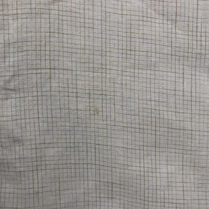 2000'S Patagonia 53141S7 Check Pattern Short-Sleeve Hemp Shirt, Boxy Shirt, Men's Size XL (approx.) Hemp unbleached Vintage Second Hand
