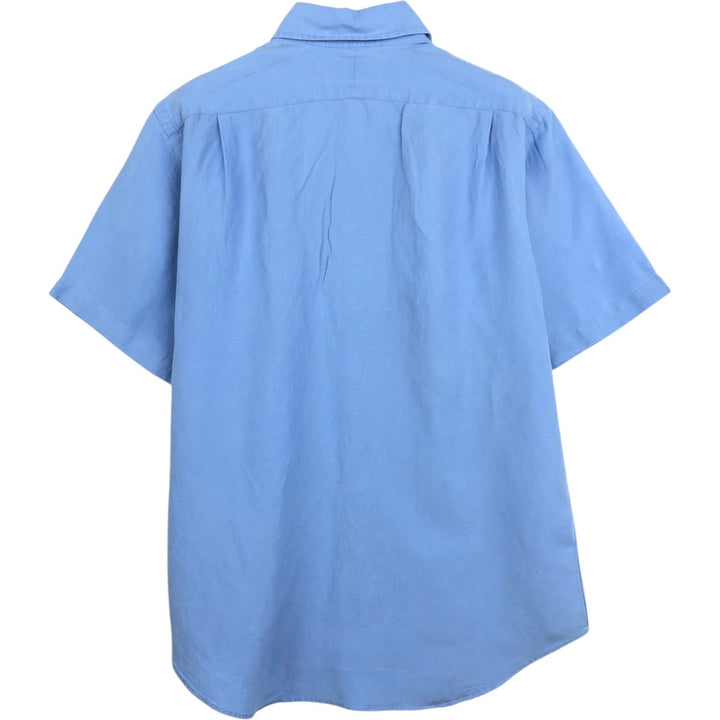 Ralph Lauren POLO by Ralph Lauren Short-Sleeve Linen Shirt, Men's Size M (approx.) linen Blue type light blue Vintage Second Hand