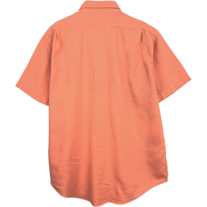 Ralph Lauren POLO by Ralph Lauren short sleeve linen shirt, men's size L linen orange type Vintage Second Hand