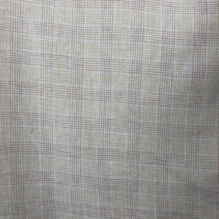 2000'S Patagonia 53136SP9 Check Pattern Short-Sleeve Hemp Shirt, Boxy Shirt, Men's Size L (approx.) Hemp Beige type Vintage Second Hand