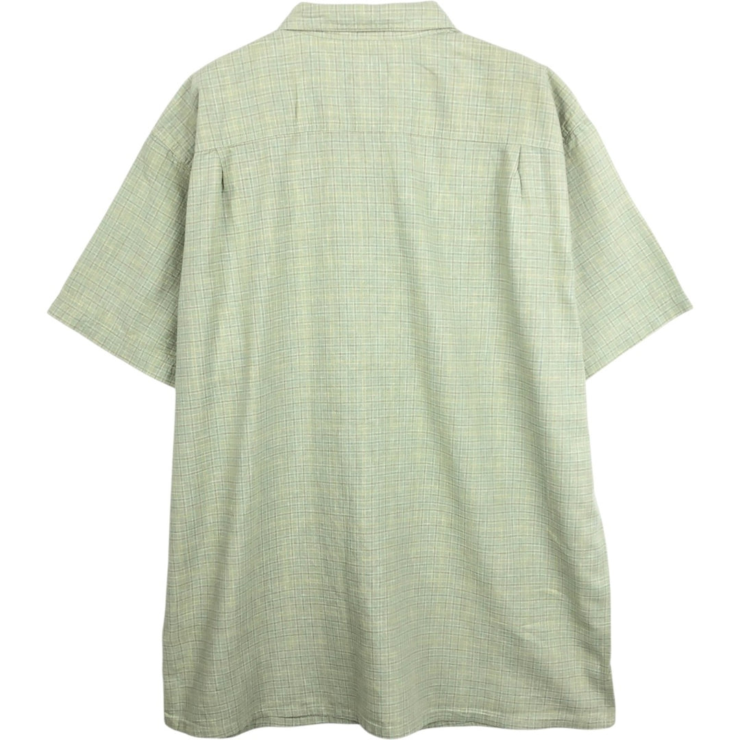 Patagonia Backstep Shirt 53139SP23 Check Pattern Short Sleeve Cotton x Hemp Box Shirt Men's XL Equivalent Hemp green type Vintage Second Hand