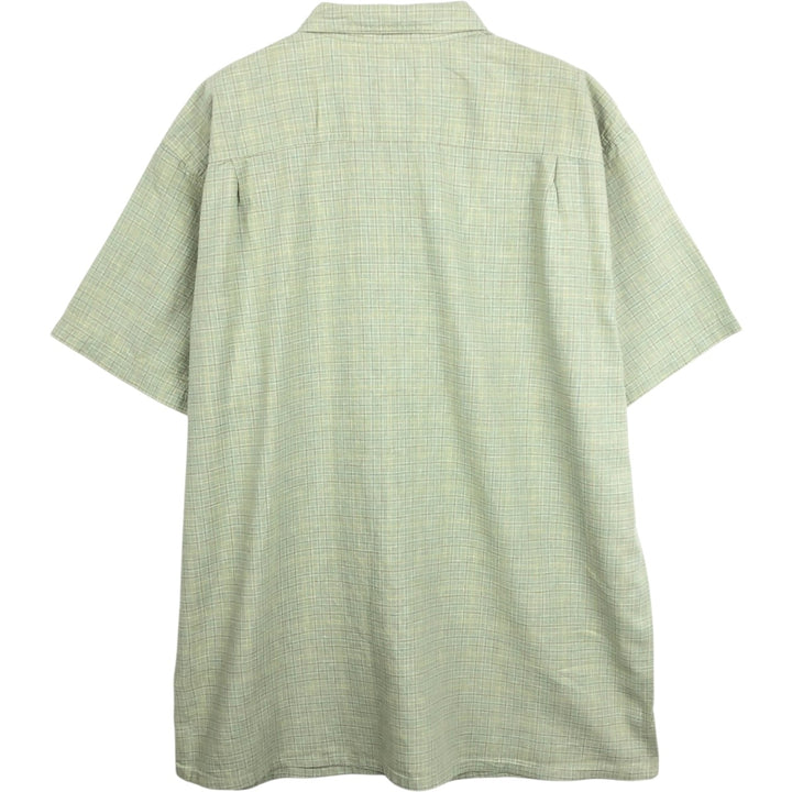 Patagonia Backstep Shirt 53139SP23 Check Pattern Short Sleeve Cotton x Hemp Box Shirt Men's XL Equivalent Hemp green type Vintage Second Hand