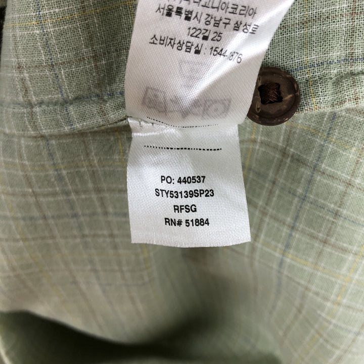 Patagonia Backstep Shirt 53139SP23 Check Pattern Short Sleeve Cotton x Hemp Box Shirt Men's XL Equivalent Hemp green type Vintage Second Hand