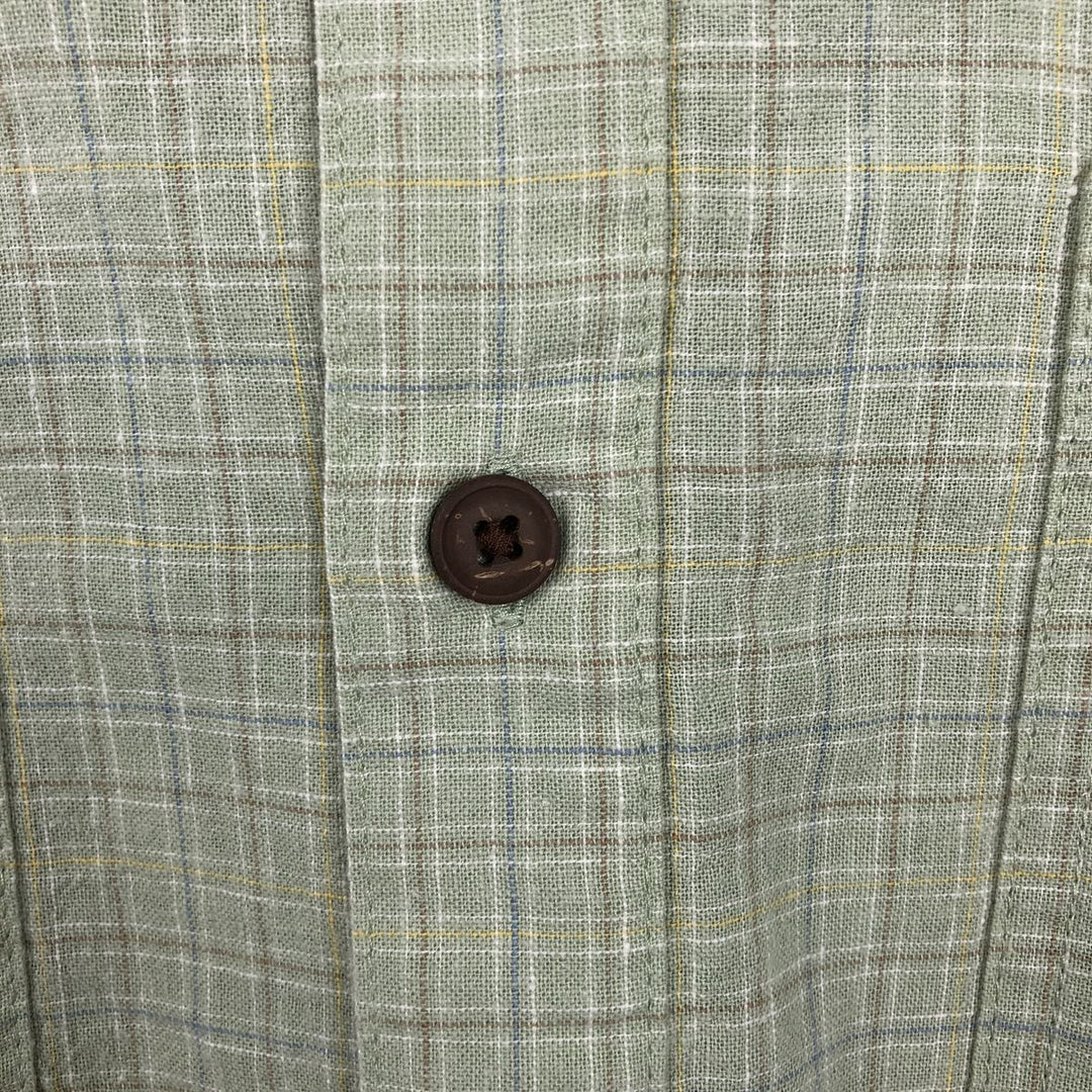 Patagonia Backstep Shirt 53139SP23 Check Pattern Short Sleeve Cotton x Hemp Box Shirt Men's XL Equivalent Hemp green type Vintage Second Hand