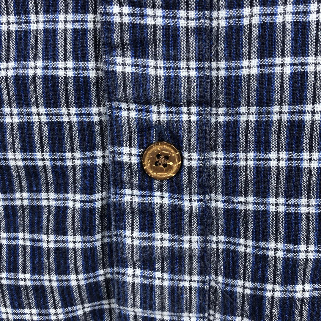 Patagonia 53138SP14 Check Pattern Short-Sleeve Organic Cotton x Linen Box Shirt (Men's Size M) Hemp blue type Vintage Second Hand