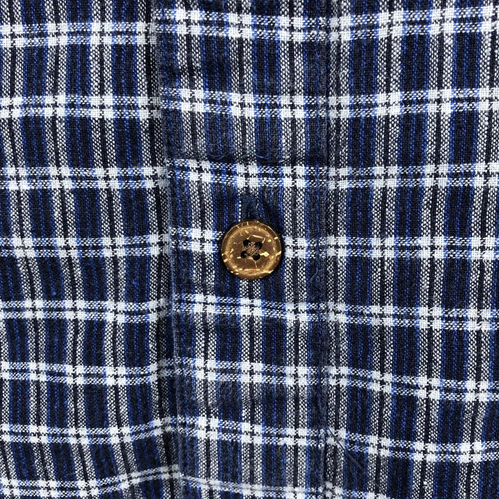 Patagonia 53138SP14 Check Pattern Short-Sleeve Organic Cotton x Linen Box Shirt (Men's Size M) Hemp blue type Vintage Second Hand