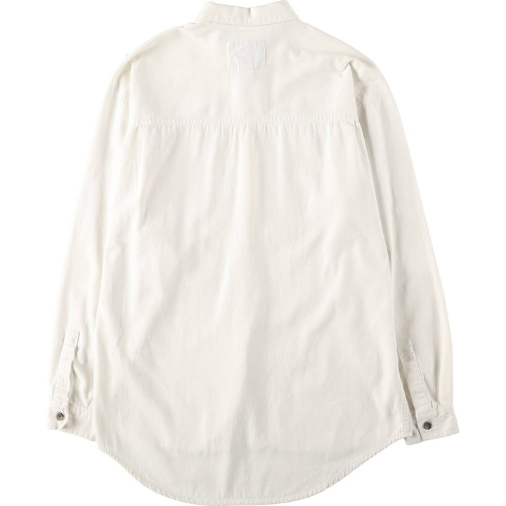 Levi's long-sleeved white denim shirt, men's size S (approx.) cotton white type Vintage Second Hand