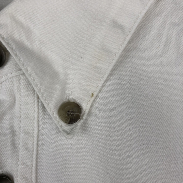 Levi's long-sleeved white denim shirt, men's size S (approx.) cotton white type Vintage Second Hand