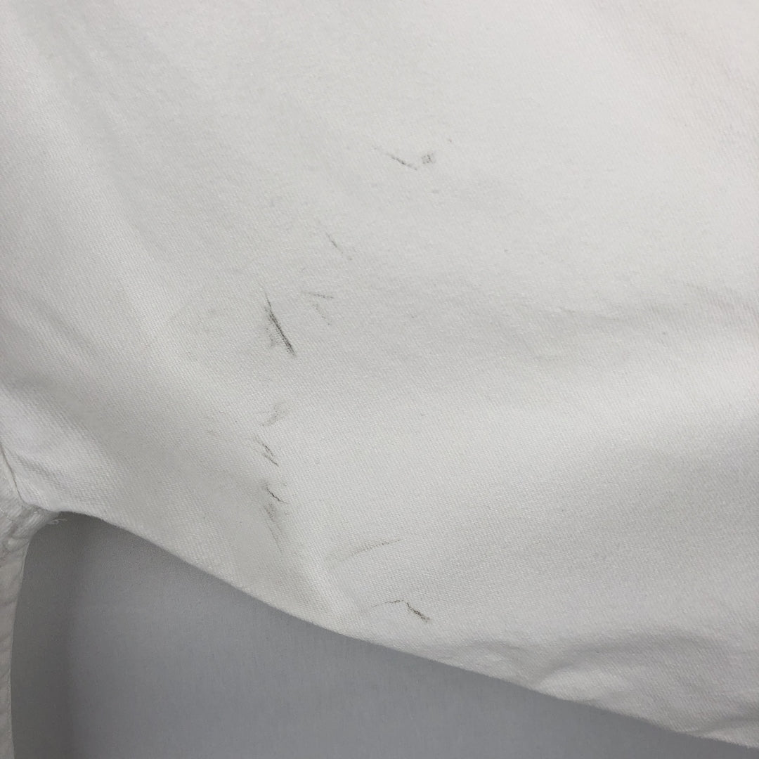 Levi's long-sleeved white denim shirt, men's size S (approx.) cotton white type Vintage Second Hand