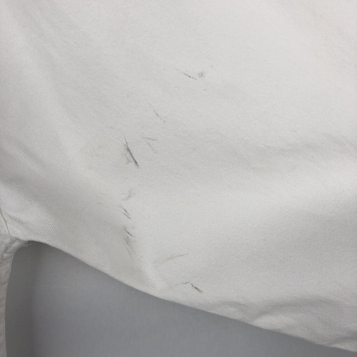 Levi's long-sleeved white denim shirt, men's size S (approx.) cotton white type Vintage Second Hand