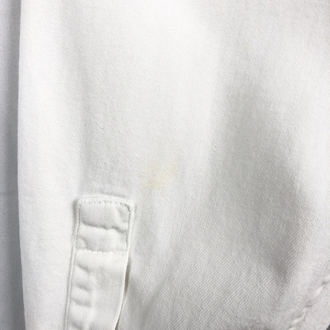 Levi's long-sleeved white denim shirt, men's size S (approx.) cotton white type Vintage Second Hand