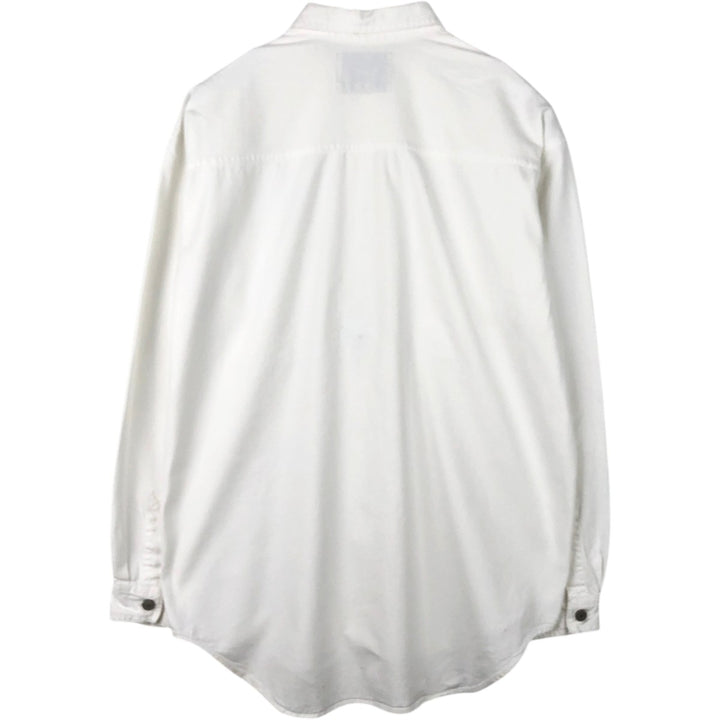 90s-00'S Levi's RED TAB Long-Sleeve White Denim Shirt, Men's Size L (Equivalent), Vintage cotton white type Vintage Second Hand