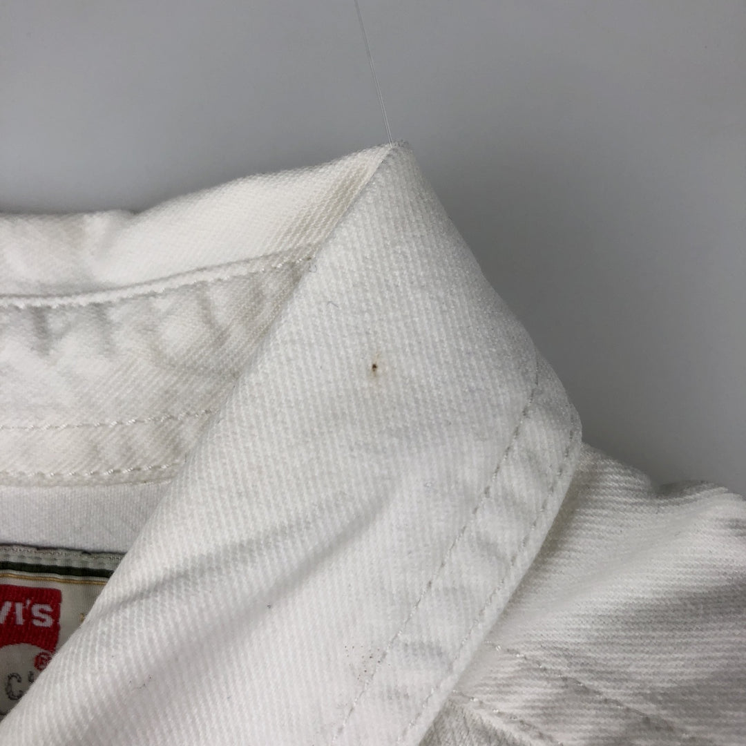 90s-00'S Levi's RED TAB Long-Sleeve White Denim Shirt, Men's Size L (Equivalent), Vintage cotton white type Vintage Second Hand