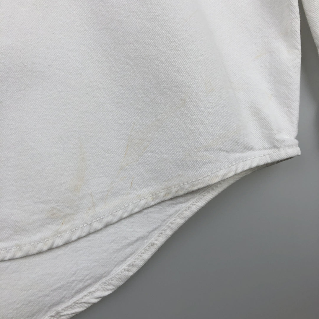 90s-00'S Levi's RED TAB Long-Sleeve White Denim Shirt, Men's Size L (Equivalent), Vintage cotton white type Vintage Second Hand