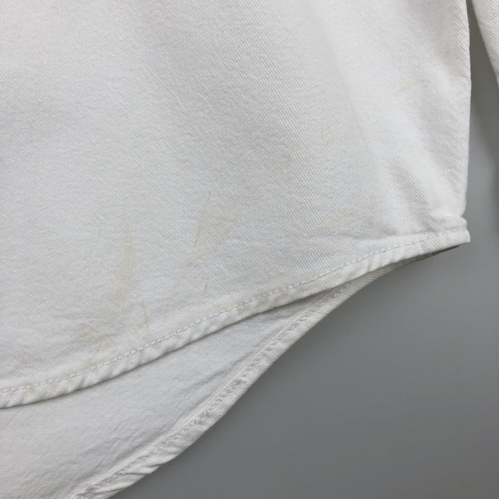 90s-00'S Levi's RED TAB Long-Sleeve White Denim Shirt, Men's Size L (Equivalent), Vintage cotton white type Vintage Second Hand
