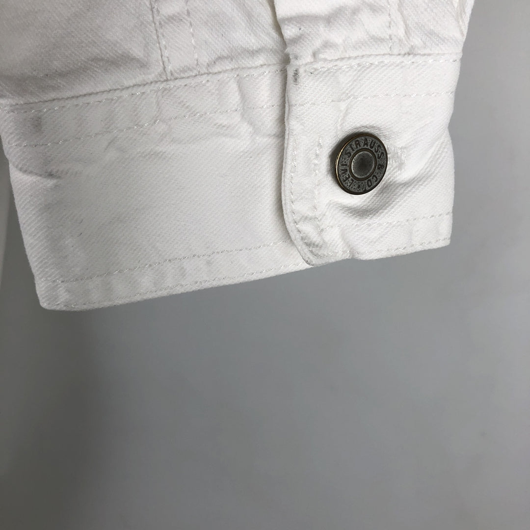 90s-00'S Levi's RED TAB Long-Sleeve White Denim Shirt, Men's Size L (Equivalent), Vintage cotton white type Vintage Second Hand