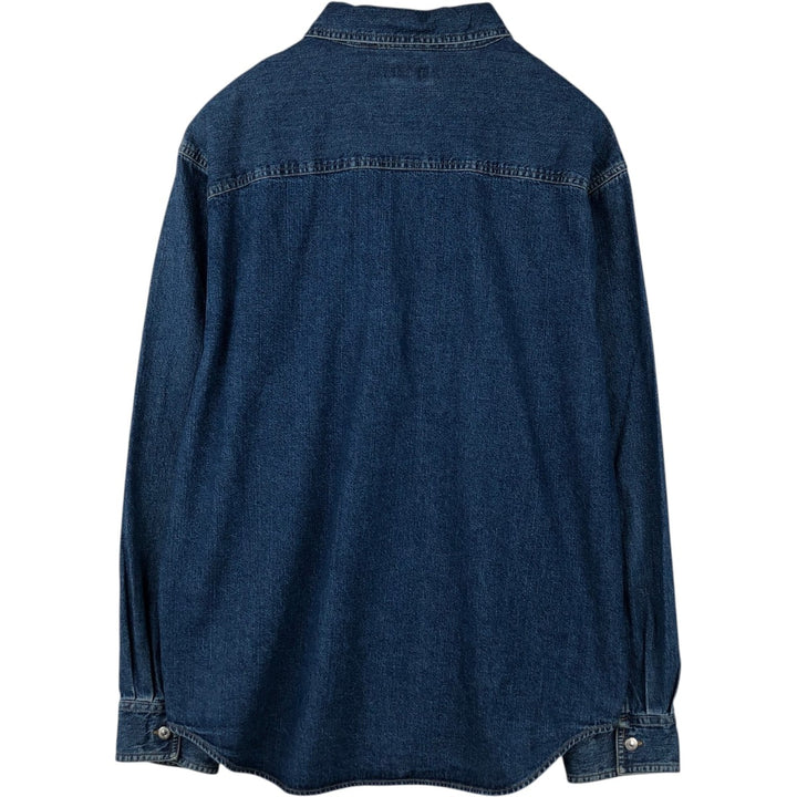 Levi's Jeans Long-Sleeve Denim Shirt, Men's Size XL (approx.) cotton blue type Vintage Second Hand