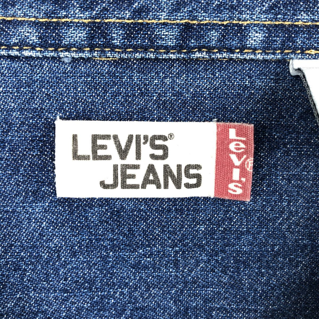 Levi's Jeans Long-Sleeve Denim Shirt, Men's Size XL (approx.) cotton blue type Vintage Second Hand