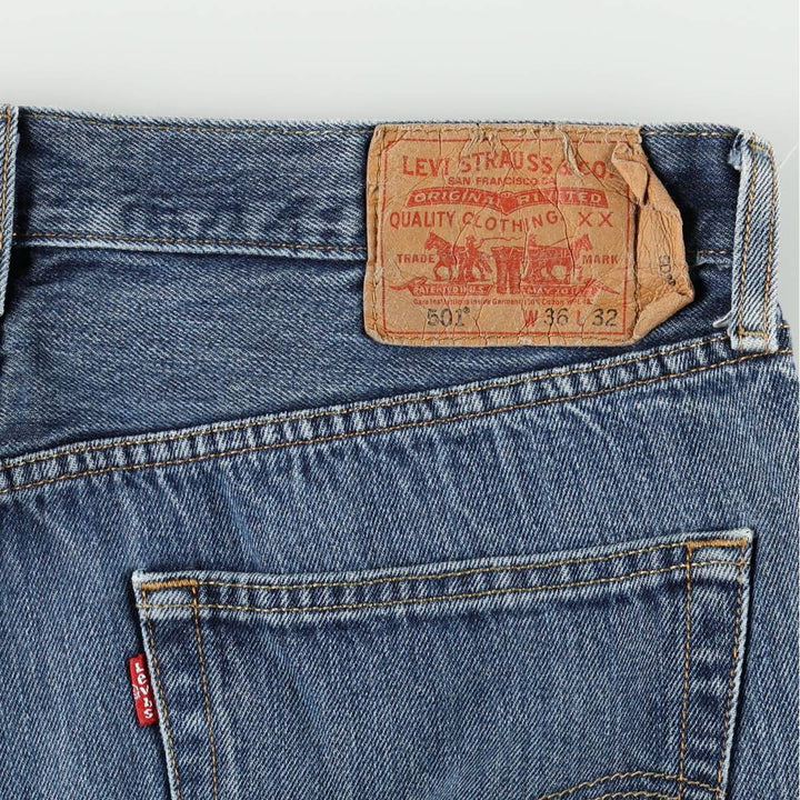 Levi's 501 straight denim pants for men, size W35 cotton blue type Vintage Second Hand