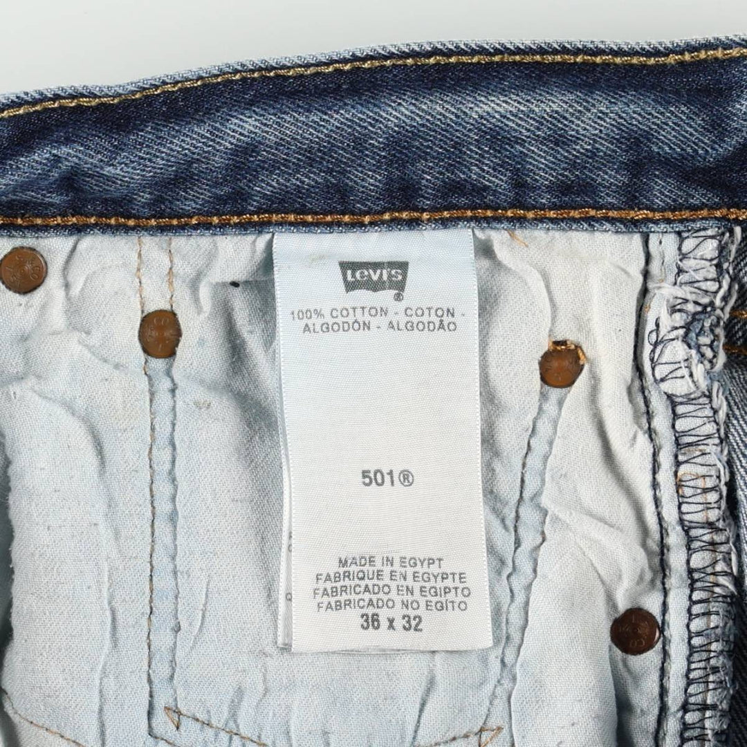 Levi's 501 straight denim pants for men, size W35 cotton blue type Vintage Second Hand