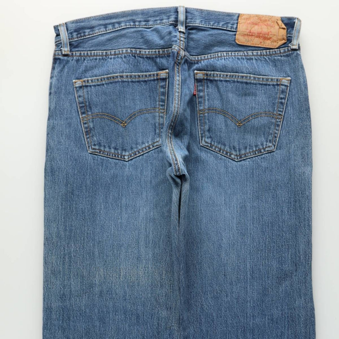 Levi's 501 straight denim pants for men, size W35 cotton blue type Vintage Second Hand