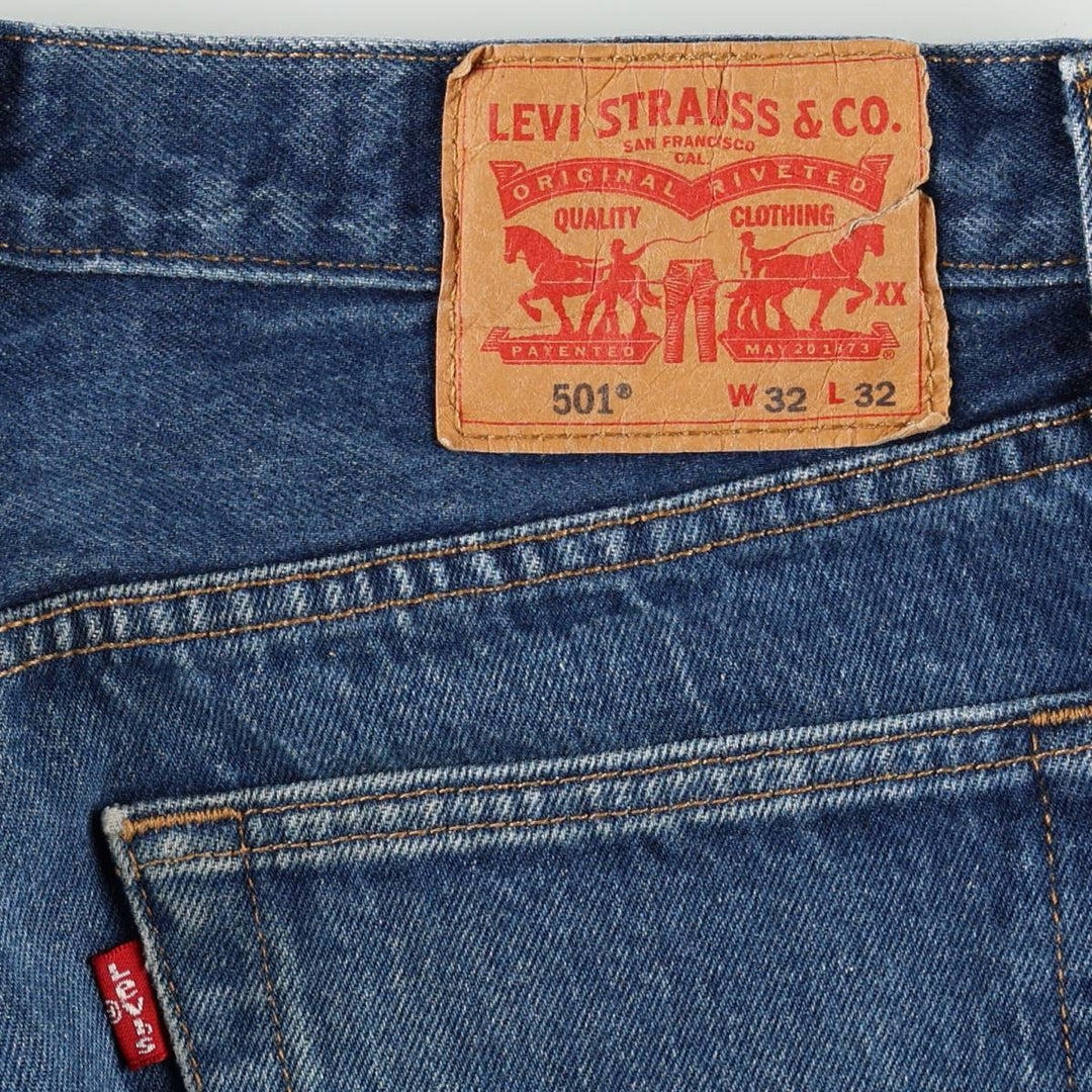 Levi's 501-0000 Straight Denim Pants, Men's W30 (approx.) cotton blue type Vintage Second Hand