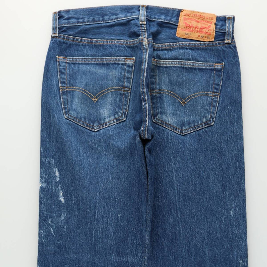Levi's 501-0000 Straight Denim Pants, Men's W30 (approx.) cotton blue type Vintage Second Hand