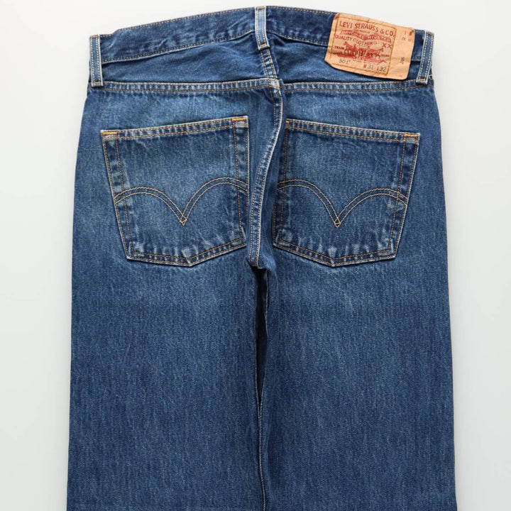 Levi's 501-0115 Straight Denim Pants, Men's Size W31 (approx.) cotton blue type Vintage Second Hand