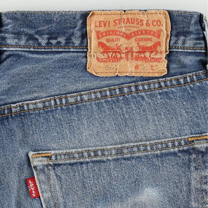 Levi's 501-0115 Straight Denim Pants, Men's W33 (approx.) cotton blue type Vintage Second Hand