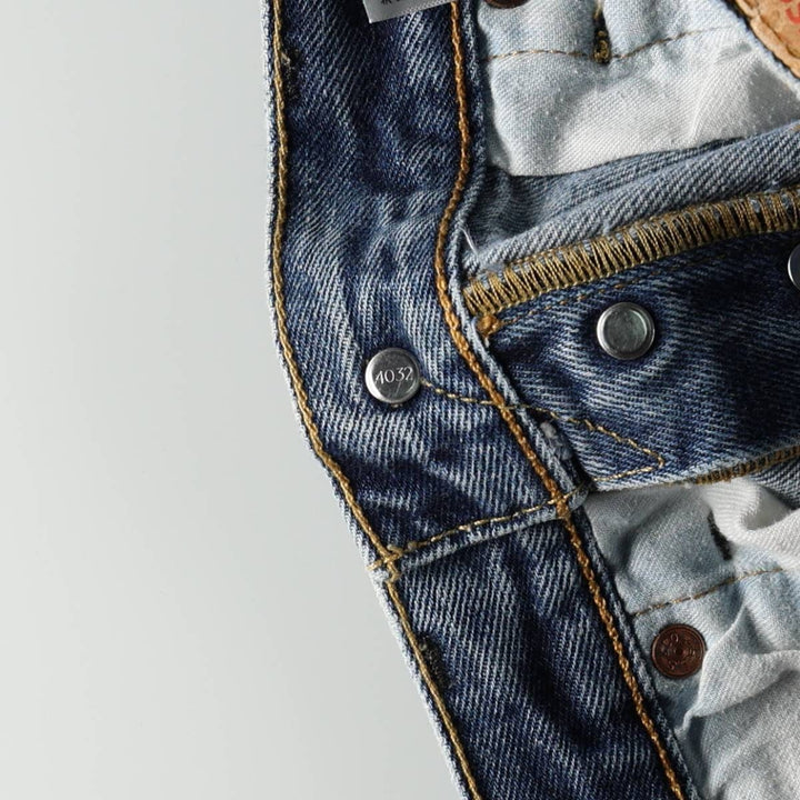 Levi's 501-0115 Straight Denim Pants, Men's W33 (approx.) cotton blue type Vintage Second Hand