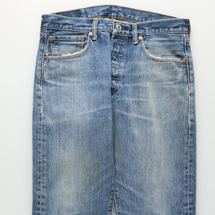 Levi's 501-0115 Straight Denim Pants, Men's W33 (approx.) cotton blue type Vintage Second Hand