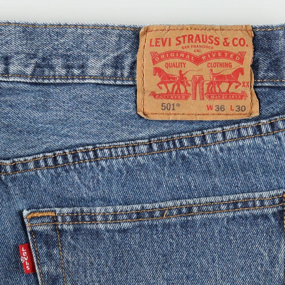 Levi's 501-0193 Straight Denim Pants, Men's W36 (approx.) cotton blue type Vintage Second Hand