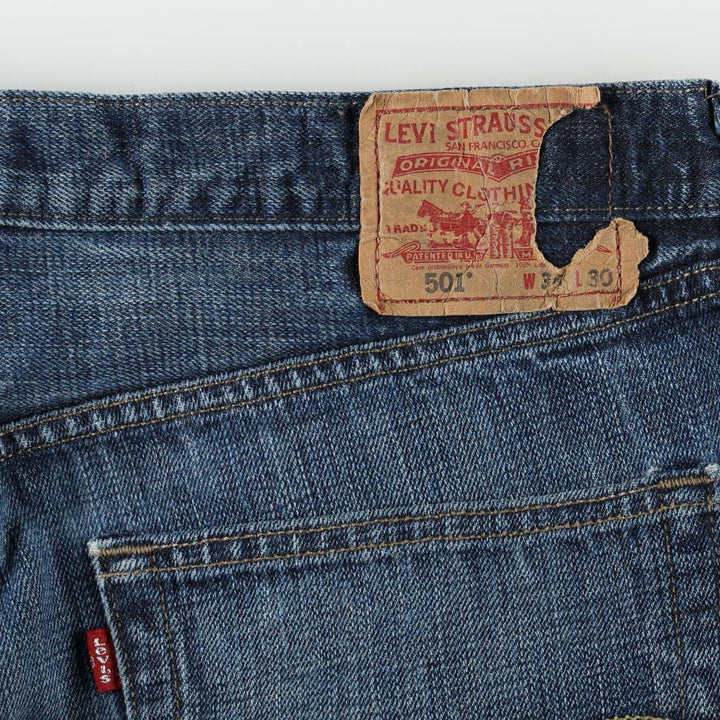 Levi's 501 straight denim pants for men, size W37 cotton blue type Vintage Second Hand
