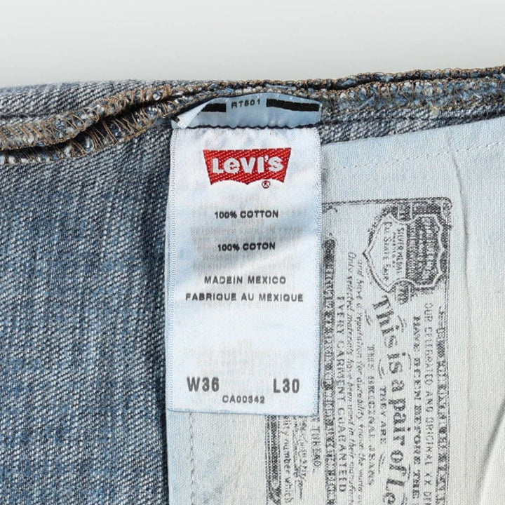 Levi's 501 straight denim pants for men, size W37 cotton blue type Vintage Second Hand