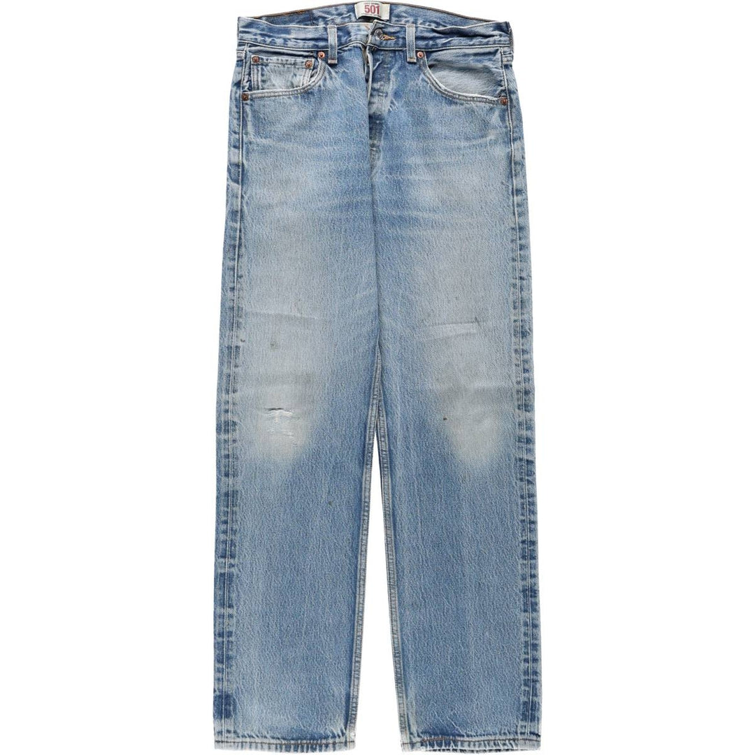 Levi's 501 Straight Leg Button-Fly Denim Pants, Men's, Size W33 cotton blue type Vintage Second Hand