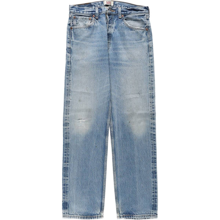 Levi's 501 Straight Leg Button-Fly Denim Pants, Men's, Size W33 cotton blue type Vintage Second Hand
