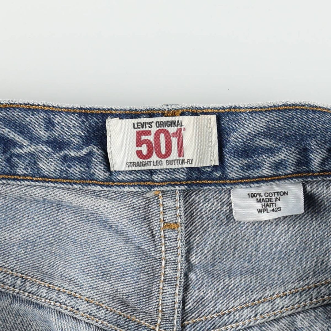 Levi's 501 Straight Leg Button-Fly Denim Pants, Men's, Size W33 cotton blue type Vintage Second Hand