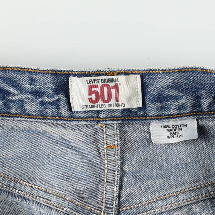 Levi's 501 Straight Leg Button-Fly Denim Pants, Men's, Size W33 cotton blue type Vintage Second Hand