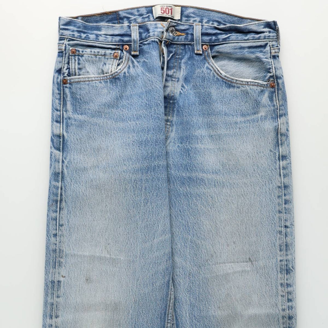 Levi's 501 Straight Leg Button-Fly Denim Pants, Men's, Size W33 cotton blue type Vintage Second Hand