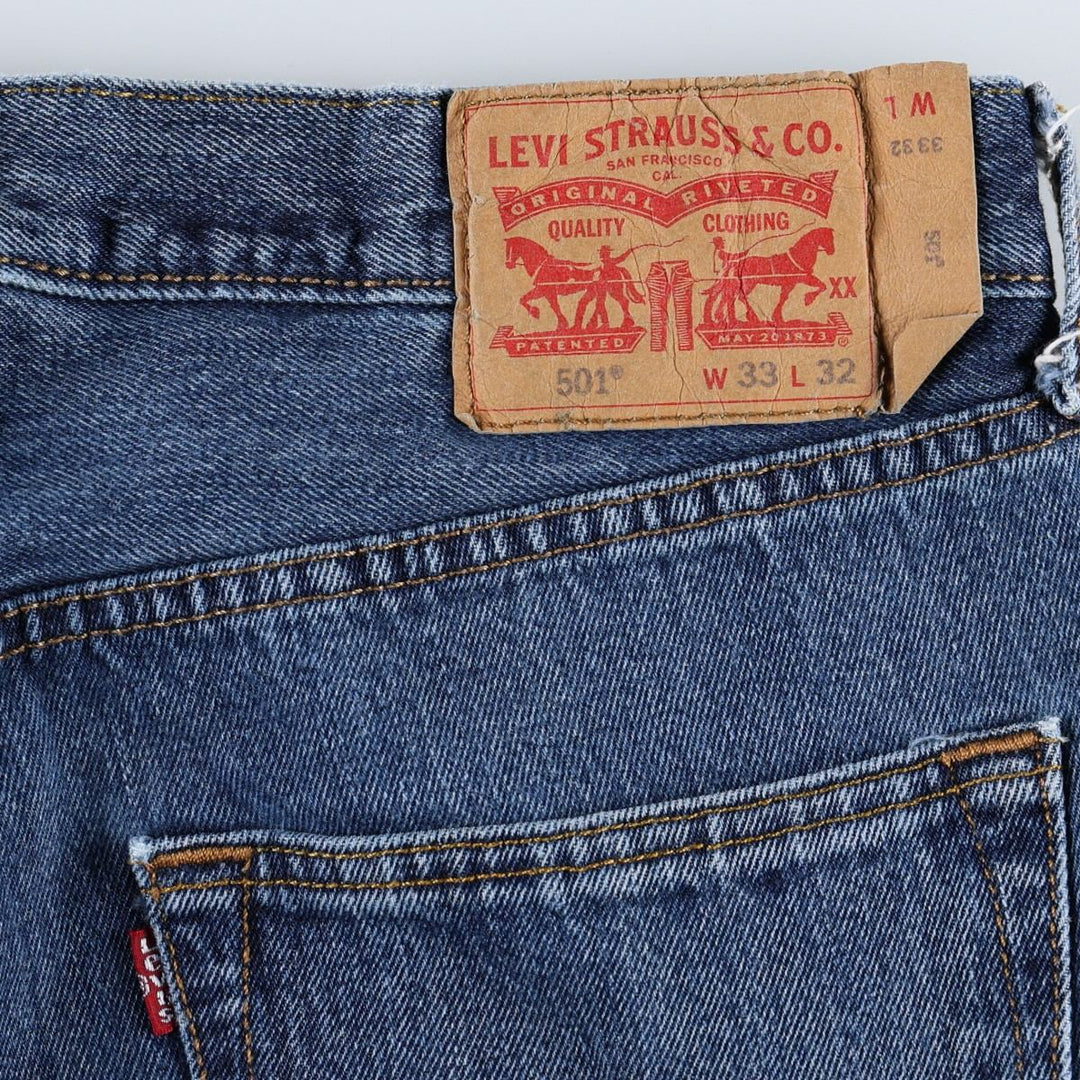 Levi's 501-0194 Straight Denim Pants, Men's W33 (approx.) cotton blue type Vintage Second Hand