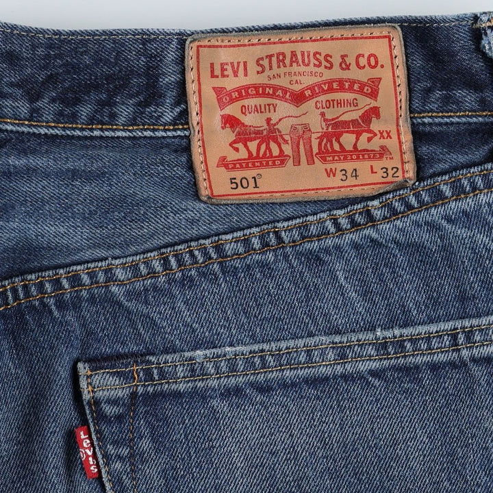 Levi's 501-1311 Straight Denim Pants, Men's Size W34 (approx.) cotton blue type Vintage Second Hand