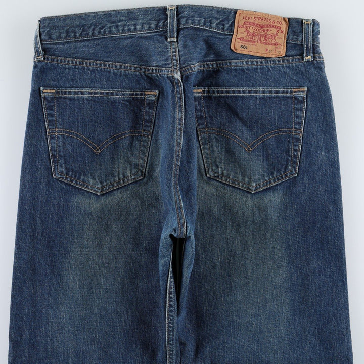 2000'S Levi's 501-0174 Euro Model Straight Denim Pants, Men's Size W34 (approx.) cotton blue type Vintage Second Hand